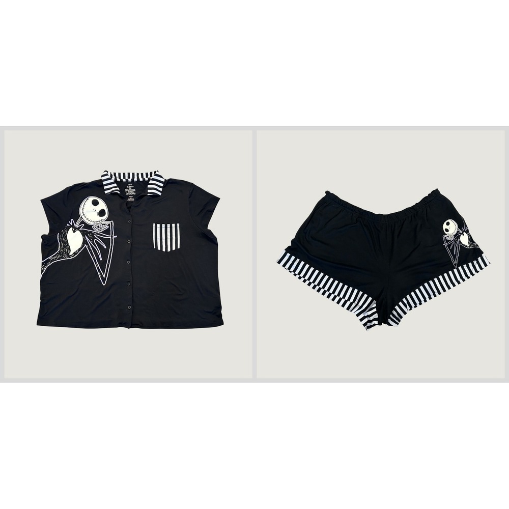 Disney Pajama Set Women 2X Nightmare Before Christmas Jack Skellington PJs